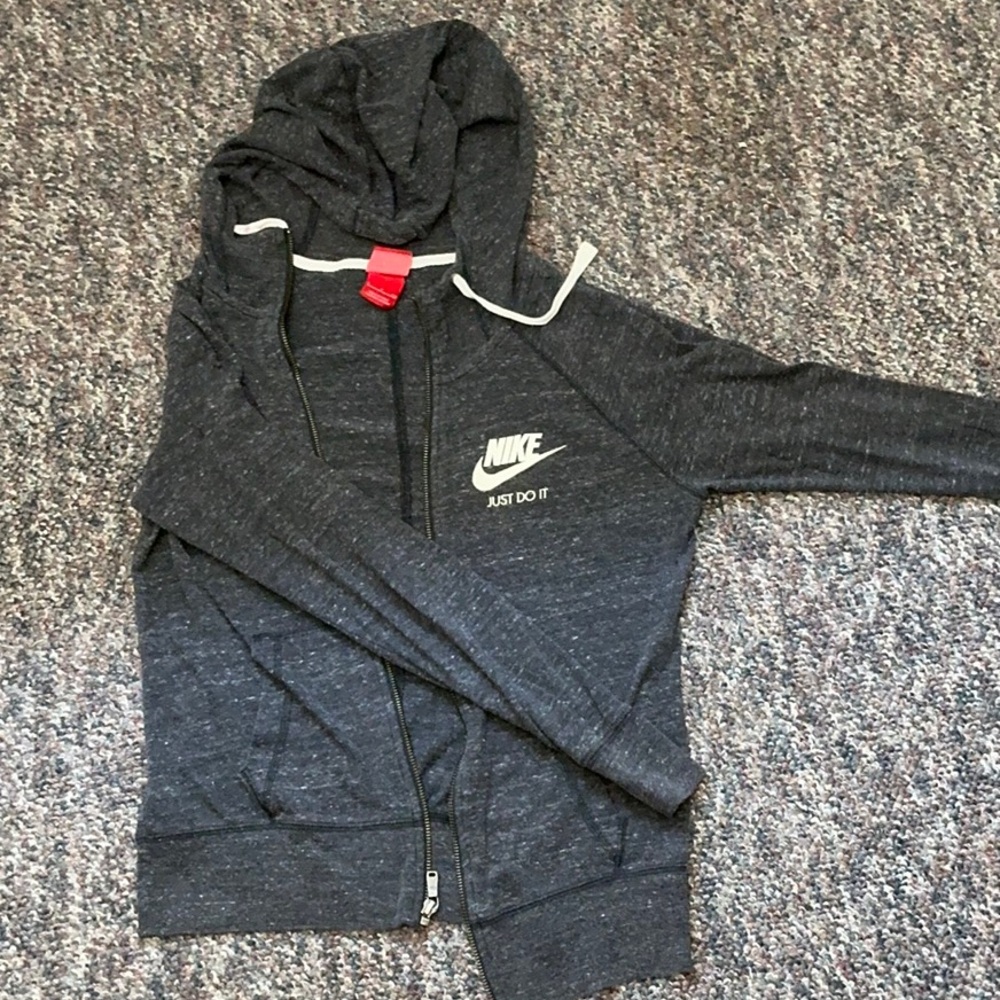 Nike Charcoal Zip-Up Hoodie